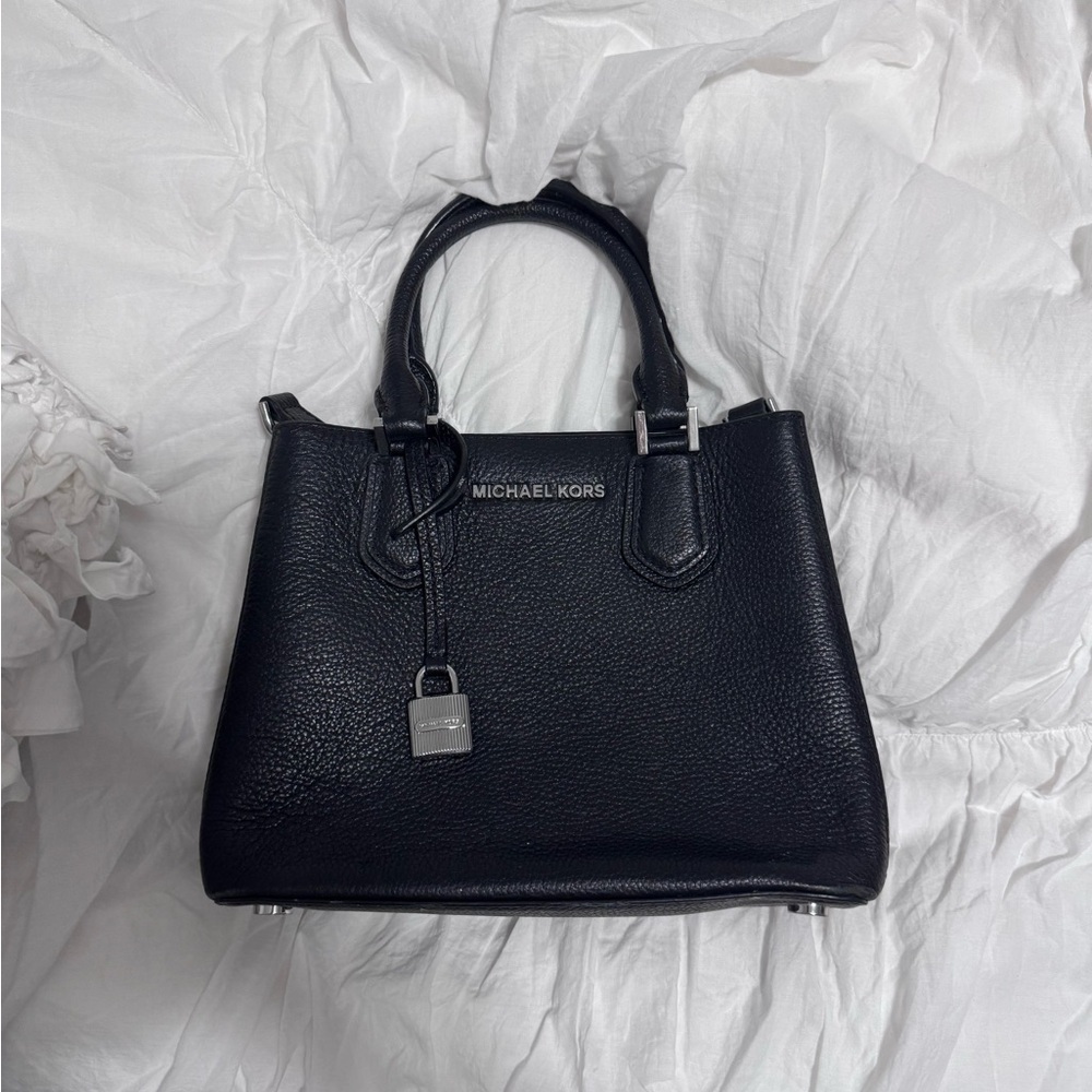 Michael Kors Black Pebbled Leather Satchel | $298 Retail | NWT